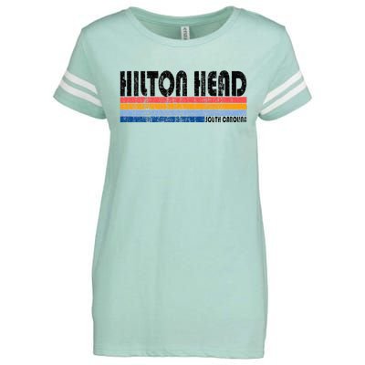 Vintage 70s 80s Style Hilton Head South Carolina Enza Ladies Jersey Football T-Shirt