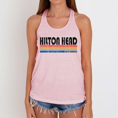 Vintage 70s 80s Style Hilton Head South Carolina Women's Knotted Racerback Tank