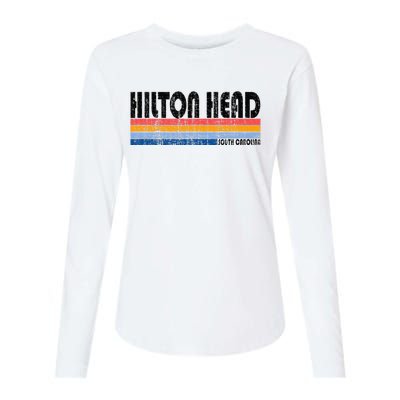 Vintage 70s 80s Style Hilton Head South Carolina Womens Cotton Relaxed Long Sleeve T-Shirt