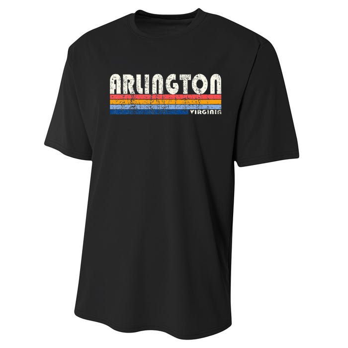 Vintage 70s 80s Style Arlington Va Performance Sprint T-Shirt