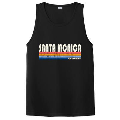 Vintage 70s 80s Style Santa Monica Ca Funny Gift PosiCharge Competitor Tank