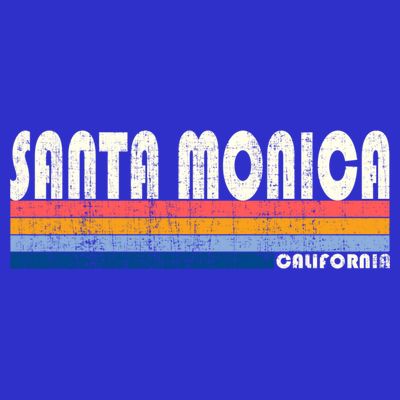 Vintage 70s 80s Style Santa Monica Ca Funny Gift T-Shirt