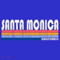 Vintage 70s 80s Style Santa Monica Ca Funny Gift Tall T-Shirt