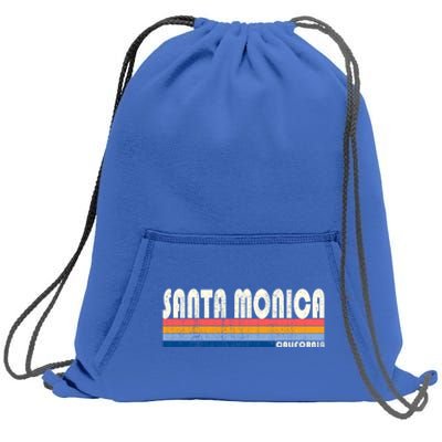 Vintage 70s 80s Style Santa Monica Ca Funny Gift Sweatshirt Cinch Pack Bag