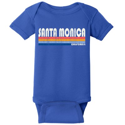 Vintage 70s 80s Style Santa Monica Ca Funny Gift Baby Bodysuit