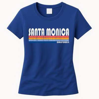 Vintage 70s 80s Style Santa Monica Ca Funny Gift Womens T-Shirt