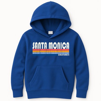 Vintage 70s 80s Style Santa Monica Ca Funny Gift Kids Hoodie