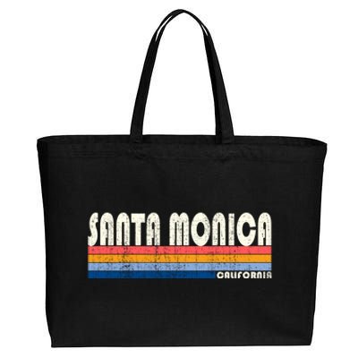 Vintage 70s 80s Style Santa Monica Ca Funny Gift Cotton Canvas Jumbo Tote