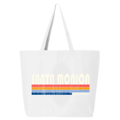 Vintage 70s 80s Style Santa Monica Ca Funny Gift 25L Jumbo Tote