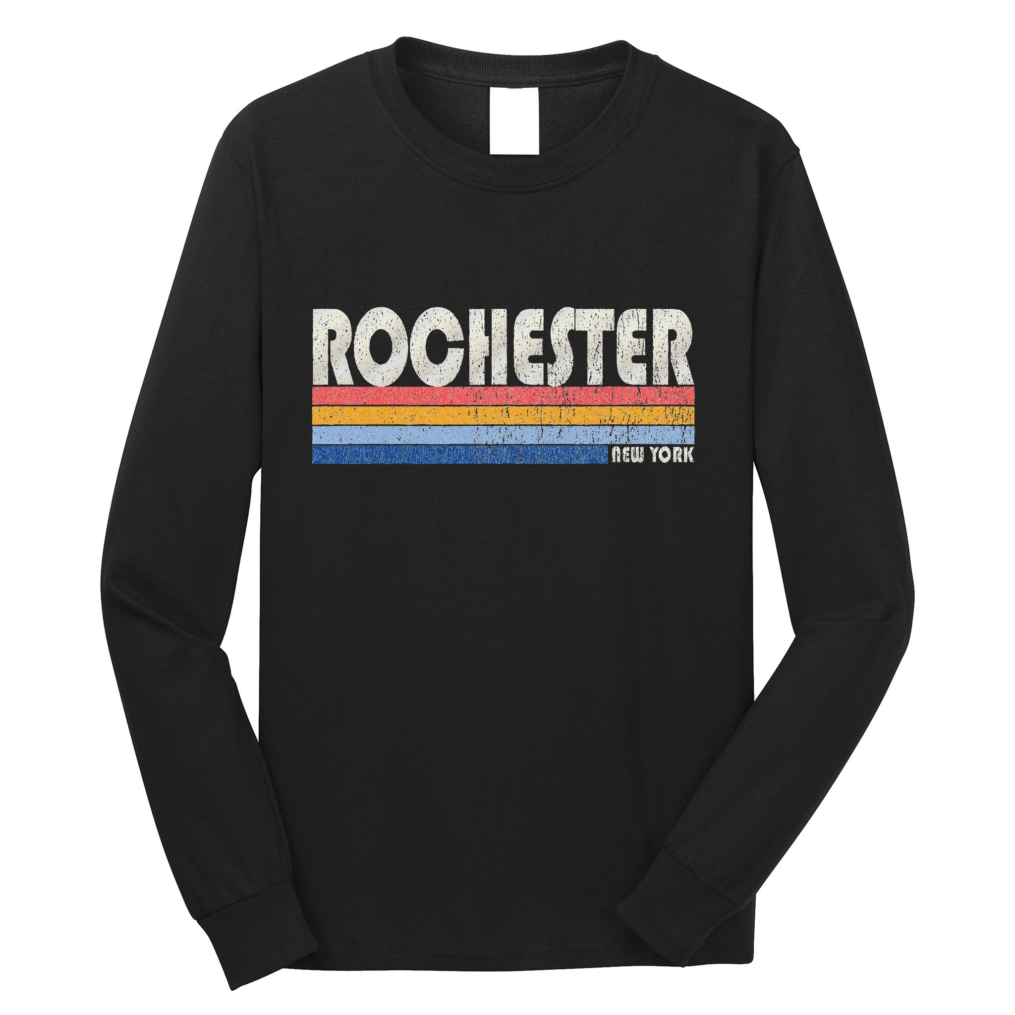 Vintage 70s 80s Style Rochester Ny Long Sleeve Shirt