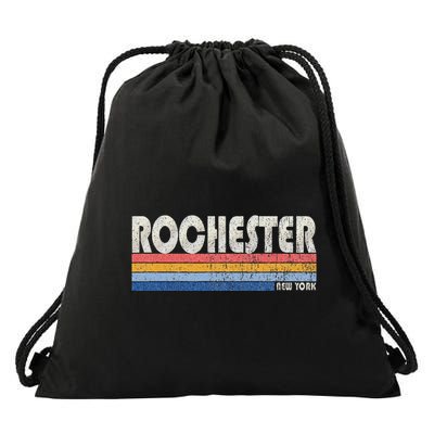 Vintage 70s 80s Style Rochester Ny Drawstring Bag