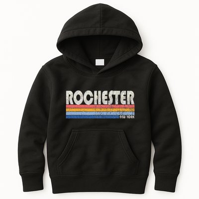 Vintage 70s 80s Style Rochester Ny Kids Hoodie