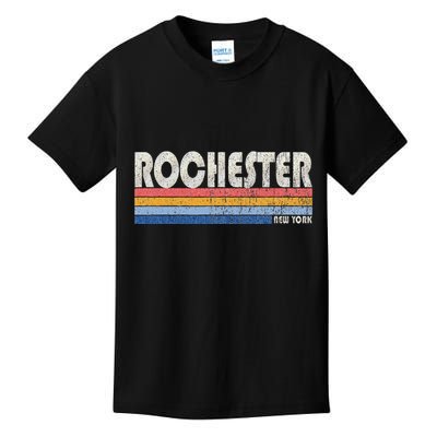 Vintage 70s 80s Style Rochester Ny Kids T-Shirt