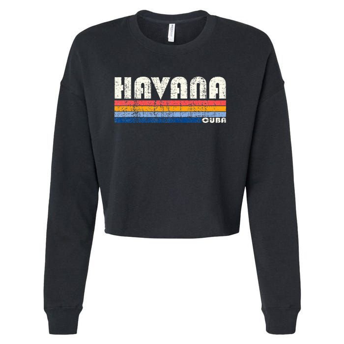 Vintage 70s 80s Style Havana Cuba Cropped Pullover Crew