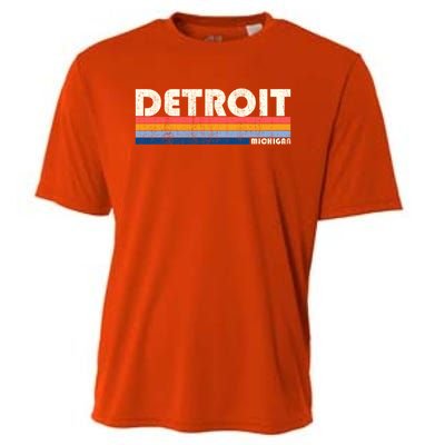 Vintage 70s 80s Style Detroit Mi Great Gift Cooling Performance Crew T-Shirt