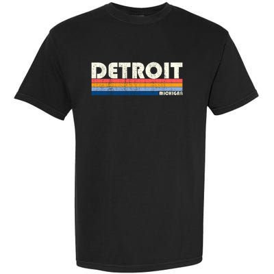 Vintage 70s 80s Style Detroit Mi Great Gift Garment-Dyed Heavyweight T-Shirt