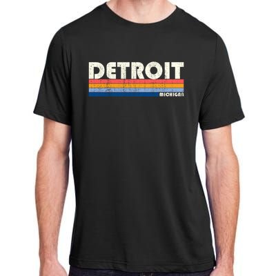 Vintage 70s 80s Style Detroit Mi Great Gift Adult ChromaSoft Performance T-Shirt