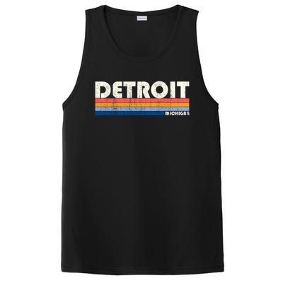 Vintage 70s 80s Style Detroit Mi Great Gift PosiCharge Competitor Tank