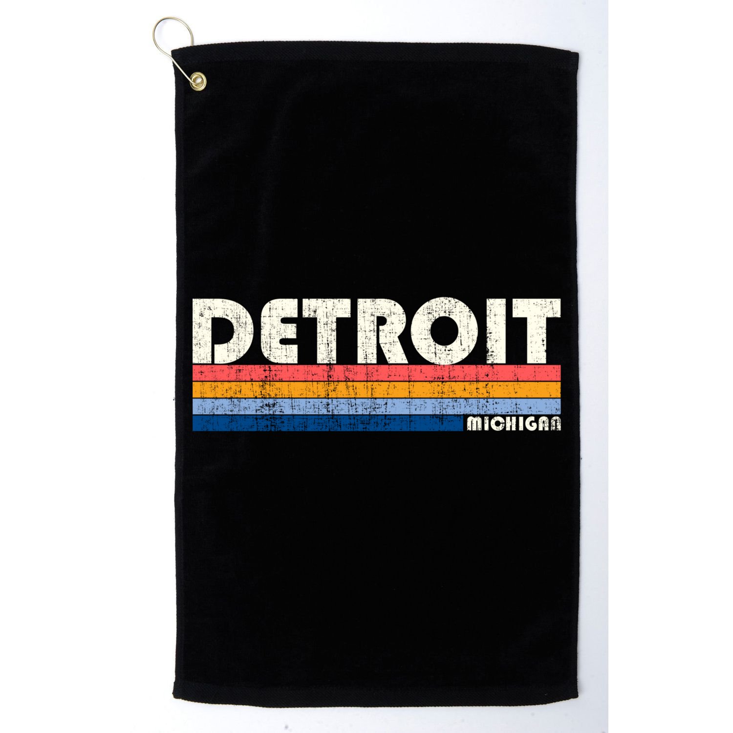 Vintage 70s 80s Style Detroit Mi Great Gift Golf Towel