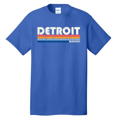 Vintage 70s 80s Style Detroit Mi Great Gift Tall T-Shirt