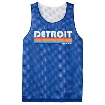 Vintage 70s 80s Style Detroit Mi Great Gift Mesh Reversible Basketball Jersey Tank