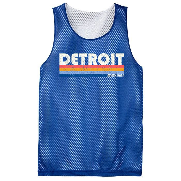 Vintage 70s 80s Style Detroit Mi Great Gift Mesh Reversible Basketball Jersey Tank