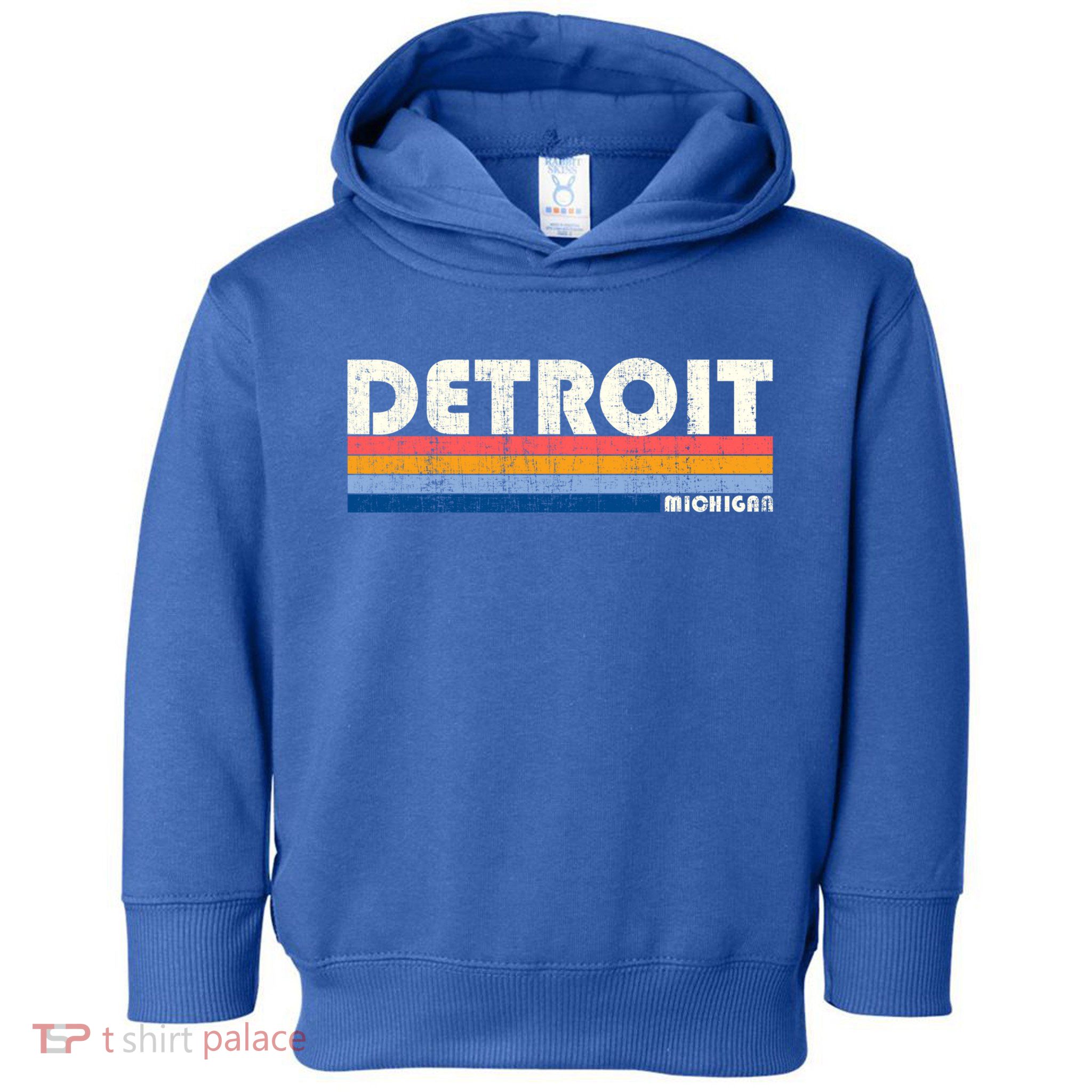 Vintage 70s 80s Style Detroit Mi Great Gift Toddler Hoodie