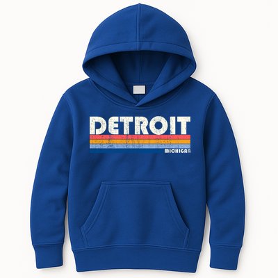 Vintage 70s 80s Style Detroit Mi Great Gift Kids Hoodie