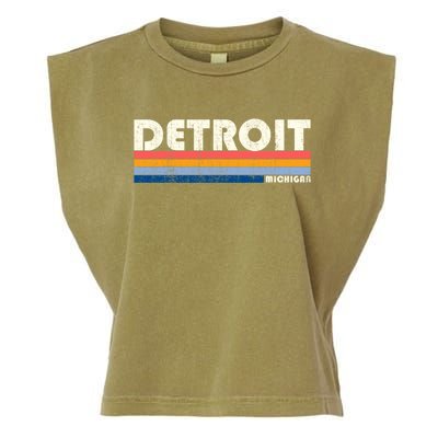 Vintage 70s 80s Style Detroit Mi Great Gift Garment-Dyed Women's Muscle Tee