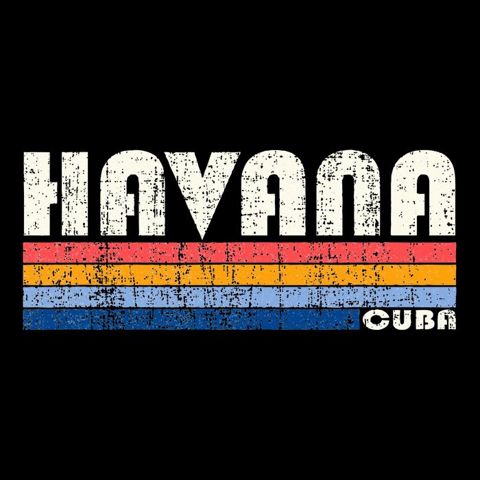 Vintage 70s 80s Style Havana Cuba Flat Bill Trucker Hat