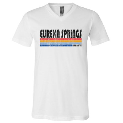 Vintage 70s 80s Style Eureka Springs Arkansas V-Neck T-Shirt