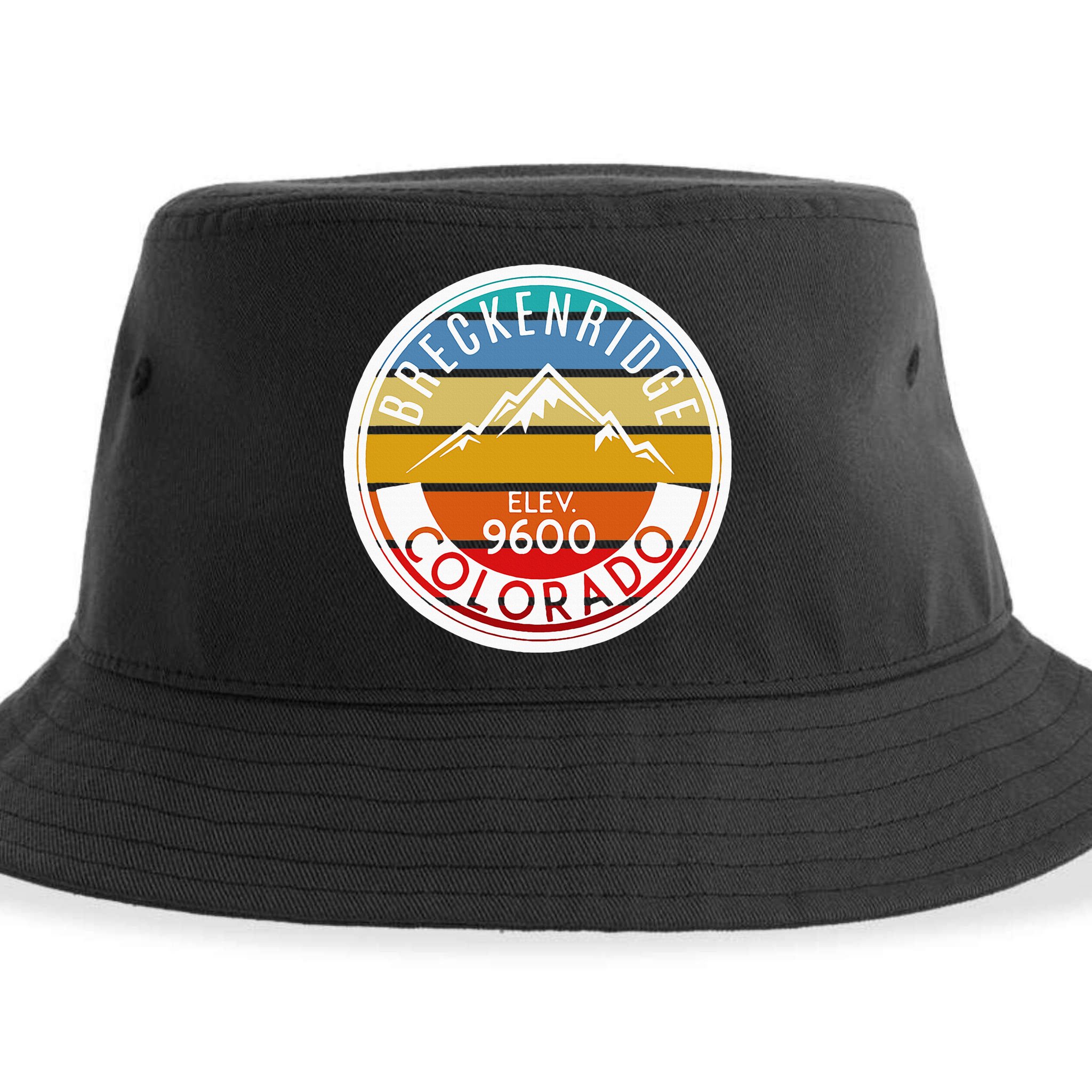 Vintage 70s 80s Breckenridge Colorado Rocky Mountain Skiing Sustainable Bucket Hat
