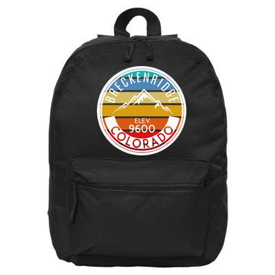 Vintage 70s 80s Breckenridge Colorado Rocky Mountain Skiing 16 in Basic Backpack