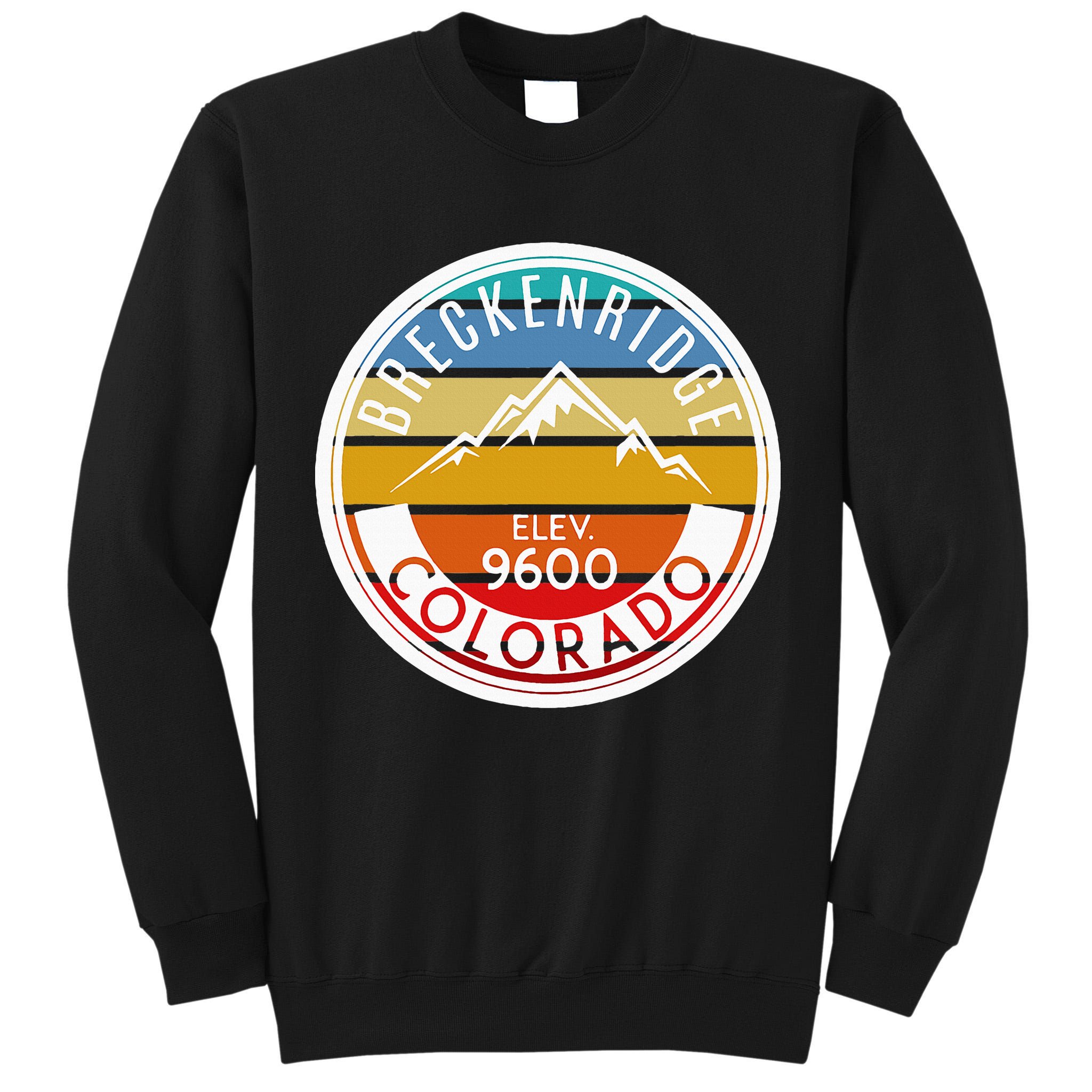 Vintage 70s 80s Breckenridge Colorado Rocky Mountain Skiing Tall Sweatshirt