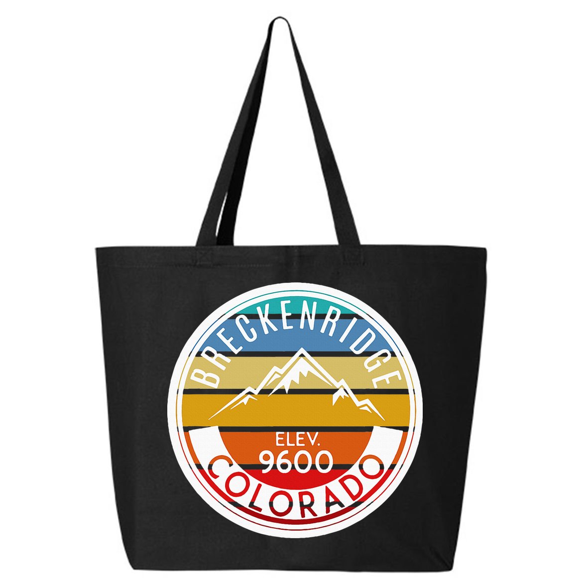 Vintage 70s 80s Breckenridge Colorado Rocky Mountain Skiing 25L Jumbo Tote