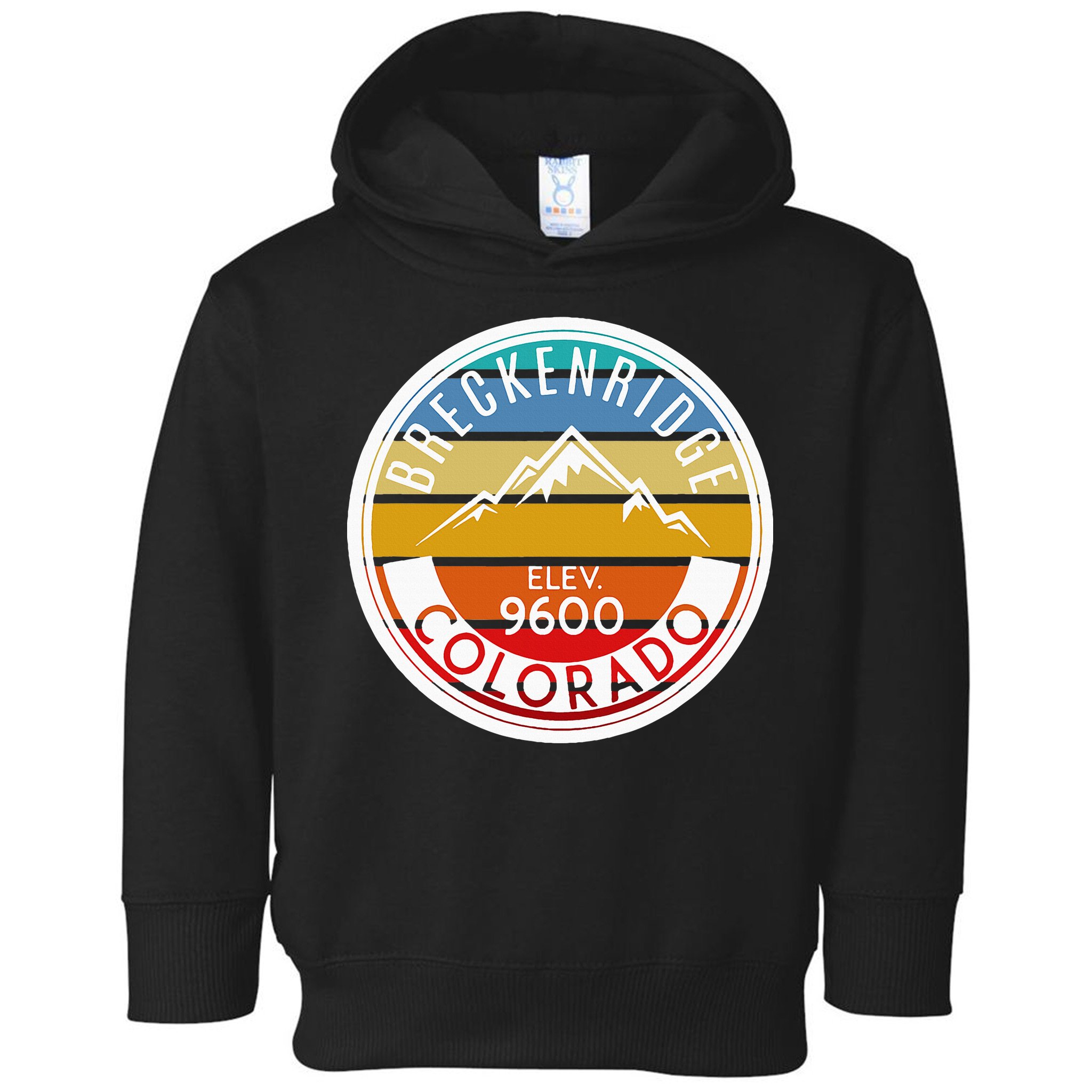 Vintage 70s 80s Breckenridge Colorado Rocky Mountain Skiing Toddler Hoodie