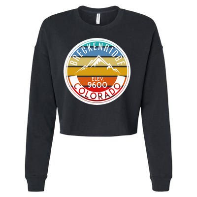 Vintage 70s 80s Breckenridge Colorado Rocky Mountain Skiing Cropped Pullover Crew