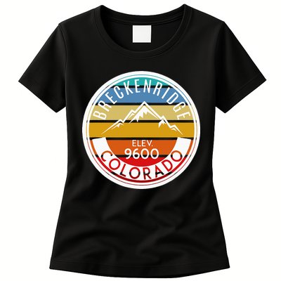 Vintage 70s 80s Breckenridge Colorado Rocky Mountain Skiing Womens T-Shirt
