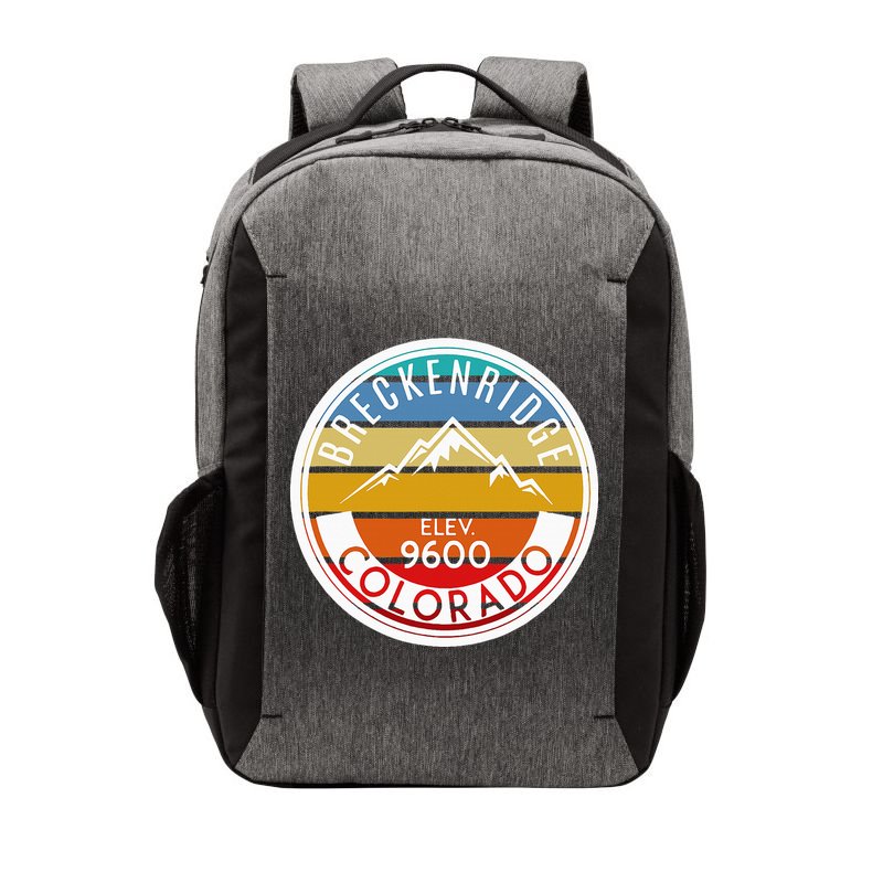 Vintage 70s 80s Breckenridge Colorado Rocky Mountain Skiing Vector Backpack