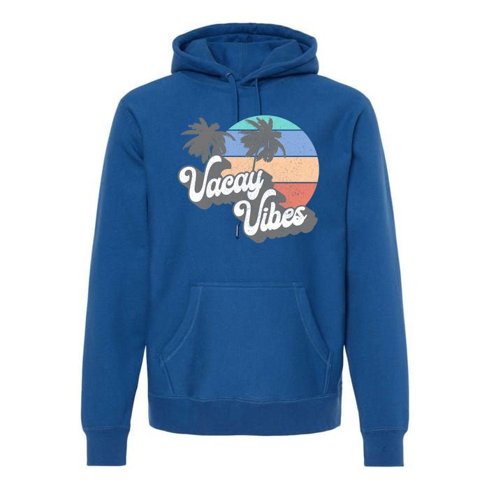 Vintage 70's Aloha Vacay Vibes Beach Surfing Retro Meaningful Gift Premium Hoodie