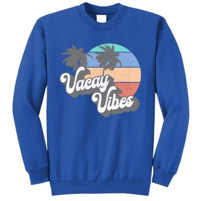 Vintage 70's Aloha Vacay Vibes Beach Surfing Retro Meaningful Gift Tall Sweatshirt