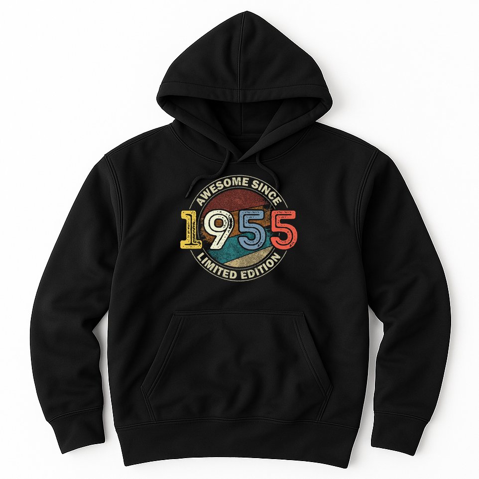 Vintage 70 Birthday Decorations 70yr 1955 70th Birthday Hoodie