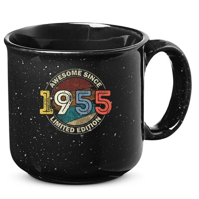 Vintage 70 Birthday Decorations 70yr 1955 70th Birthday 15oz Campfire Ceramic Mug