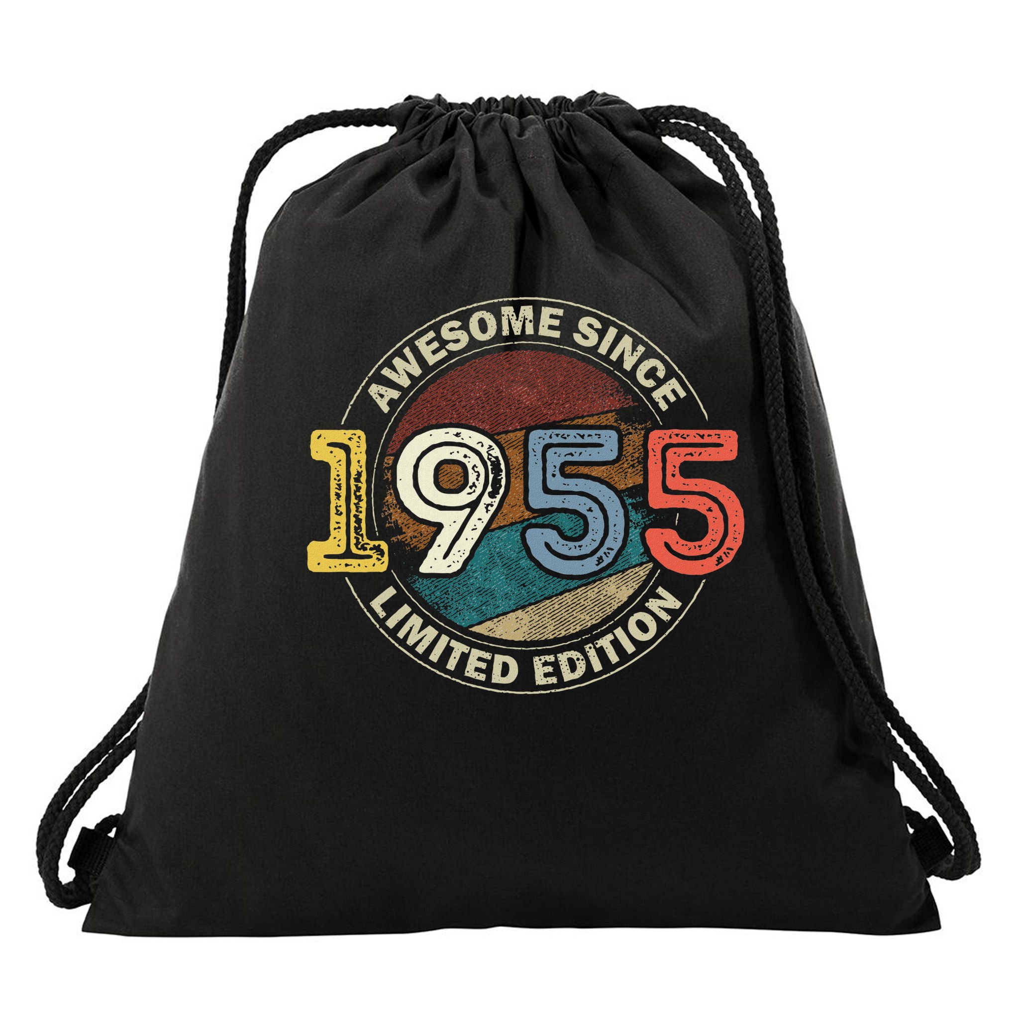 Vintage 70 Birthday Decorations 70yr 1955 70th Birthday Drawstring Bag