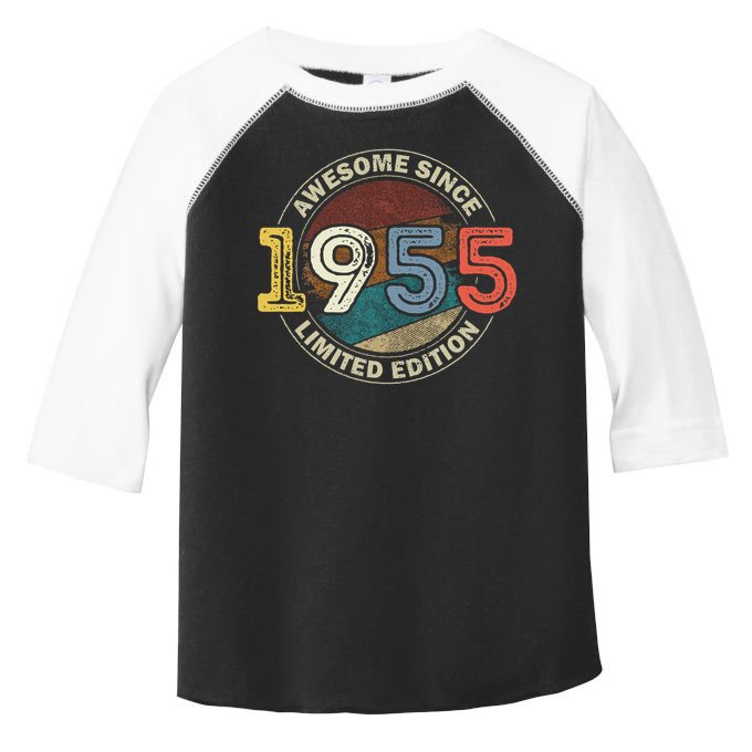 Vintage 70 Birthday Decorations 70yr 1955 70th Birthday Toddler Fine Jersey T-Shirt