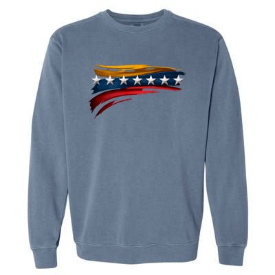 Venezuela 7 Big Stars Flag Minimalist Garment-Dyed Sweatshirt