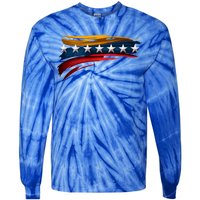 Venezuela 7 Big Stars Flag Minimalist Tie-Dye Long Sleeve Shirt