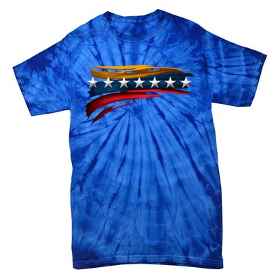 Venezuela 7 Big Stars Flag Minimalist Tie-Dye T-Shirt