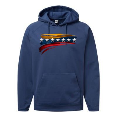 Venezuela 7 Big Stars Flag Minimalist Performance Fleece Hoodie