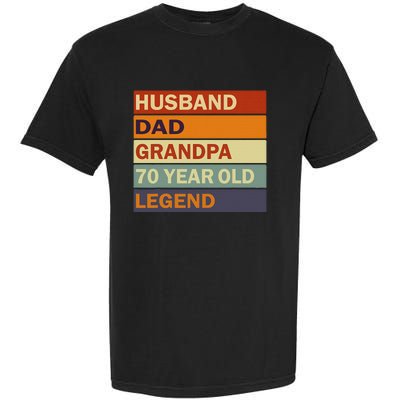 Vintage 70th Birthday Saying For 70 Year Old Dad And Grandpa Garment-Dyed Heavyweight T-Shirt